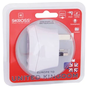 Adaptateur secteur de voyage Europe vers Royaume-Uni