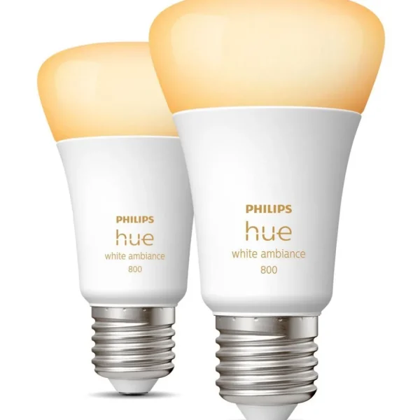 Ampoule LED connectée HUE White Ambiance E27 x2