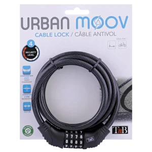 Antivol spirale à code pour vélo et trottinette