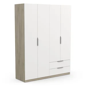 Armoire 4 portes 2 tiroirs L157 cm THIBAULT