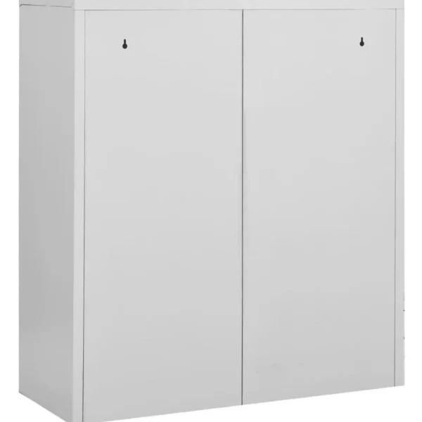 Armoire de bureau Gris clair 90x40x102 cm Acier