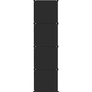 Armoire de rangement pour enfants avec 10 cubes Noir PP