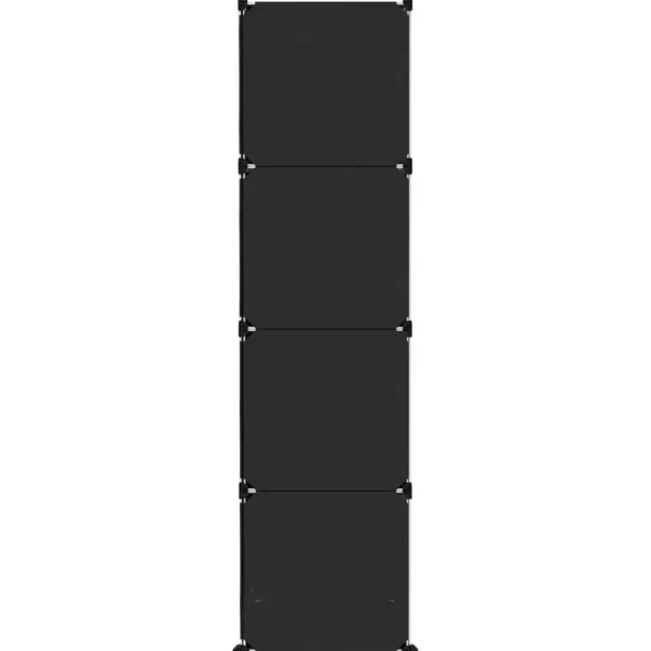 Armoire de rangement pour enfants avec 10 cubes Noir PP