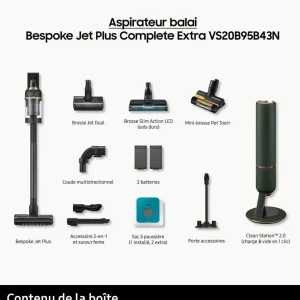 Aspirateur balai Bespoke Jet Plus Complete 2 Batteries VS20B95B43N