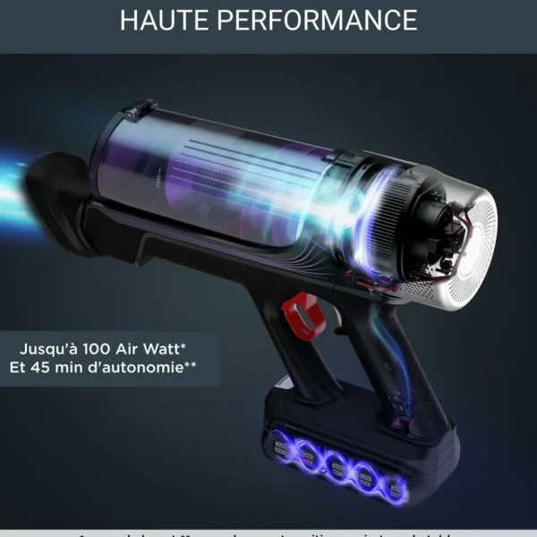Aspirateur balai sans filX-FORCE FLEX 9.60 RH2037WO - Noir et violet