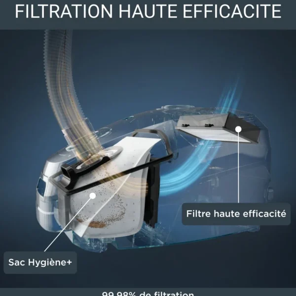 Aspirateur traîneau avec sac RO6164EA - Gris