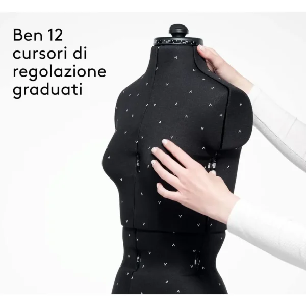 Atelier N.5 Mannequin Couture Réglable, Noir