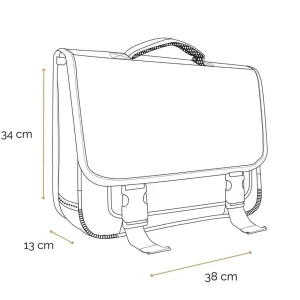 BAGTROTTER Cartable 38 cm Poivre Blanc Rose Vélo