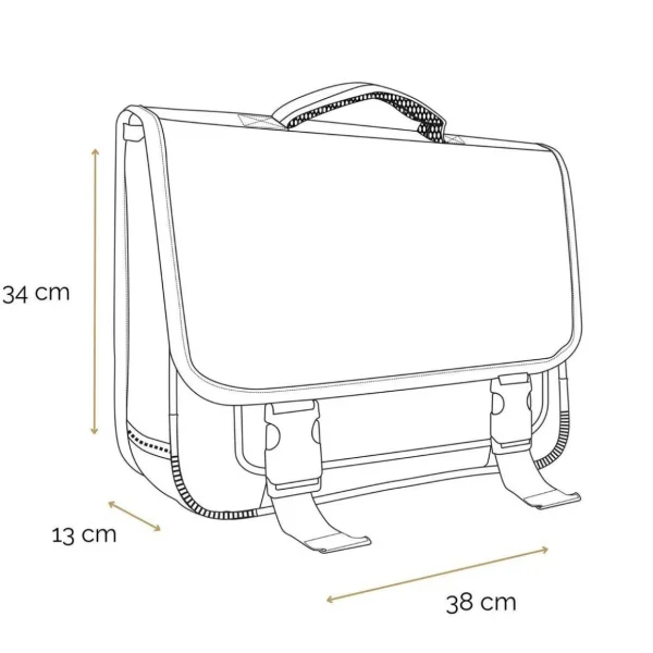 BAGTROTTER Cartable 38 cm Poivre Blanc Rose Vélo