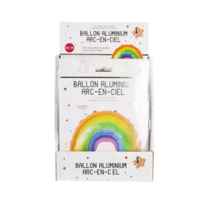 Ballon Aluminium Arc en Ciel 93cm Multicolore