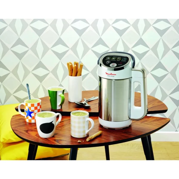 Blender chauffant soup maker LM841B10 - Argent et Blanc