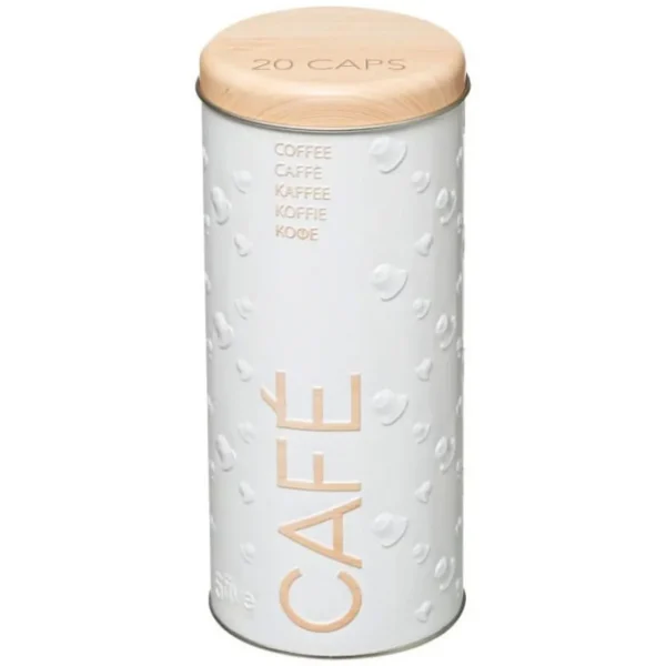 Boîte à Capsules de Café Scandi 17cm Blanc