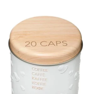 Boîte à Capsules de Café Scandi 17cm Blanc