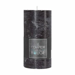 Bougie Cylindrique Rustic 14cm Noir