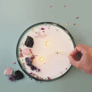 Bougie lithothérapie à faire soi-même