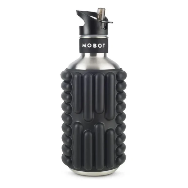 Bouteille de sport - Mobot - Fonction 2 en 1 rouleau de massage - Noir