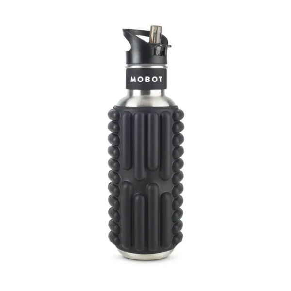 Bouteille de sport - Mobot - Fonction 2 en 1 rouleau de massage - Noir