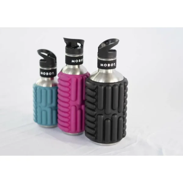 Bouteille de sport - Mobot - Fonction 2 en 1 rouleau de massage - Noir