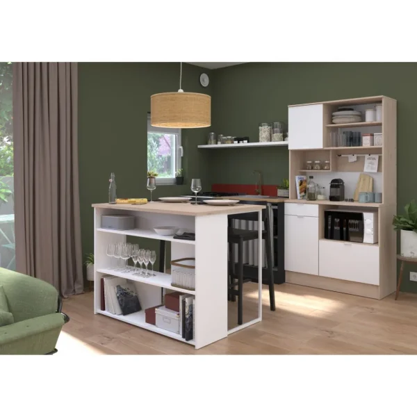 Buffet de cuisine avec nombreux rangements L100cm FEED