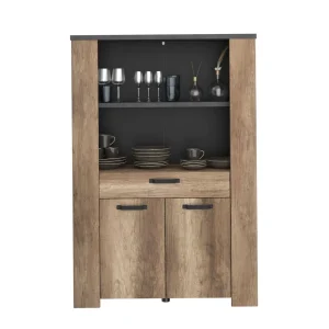 Buffet haut 2 portes, 1 tiroir et 1 étagère L110 cm TORSTEN