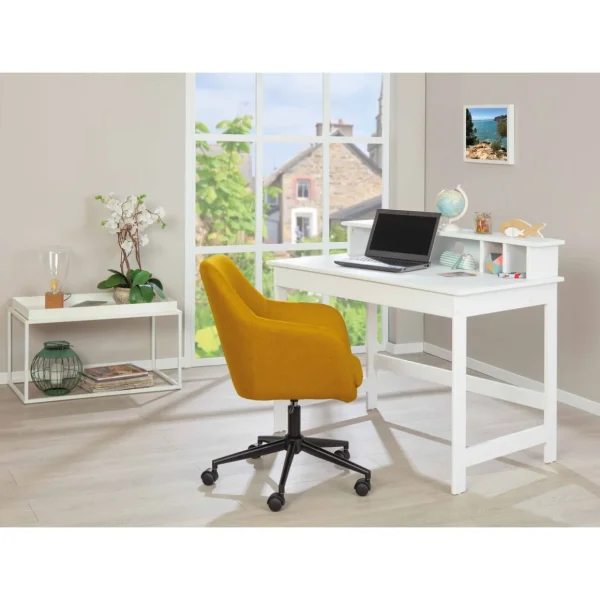 Bureau enfant en Pin massif vernis blanc MATHILDA