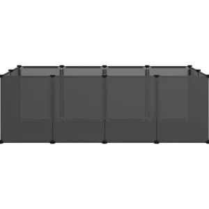 Cage pour petits animaux Noir 144x74x46,5 cm PP et Acier