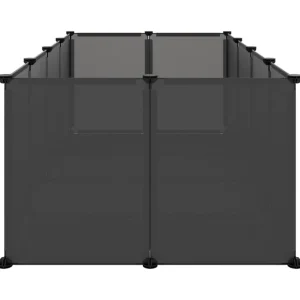 Cage pour petits animaux Noir 144x74x46,5 cm PP et Acier