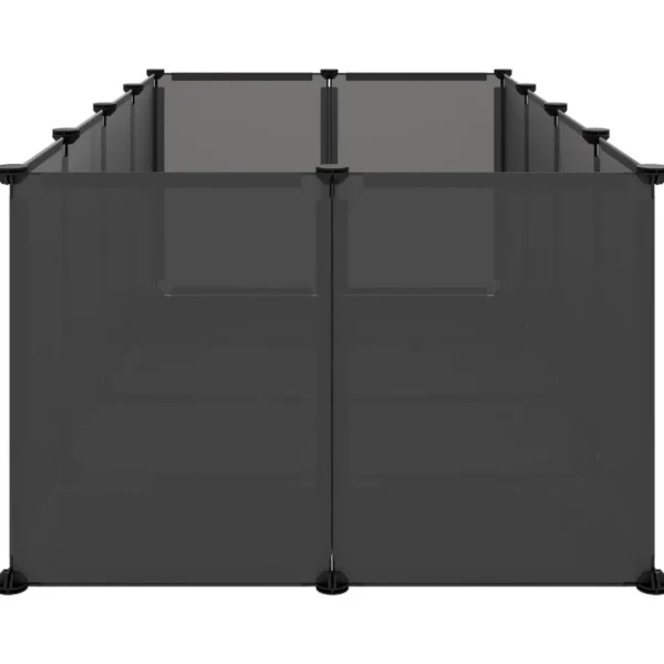 Cage pour petits animaux Noir 144x74x46,5 cm PP et Acier