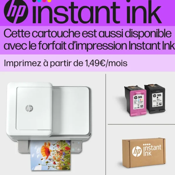 Cartouche d'Encre HP 305 Trois Couleurs Authentique (3YM60AE)