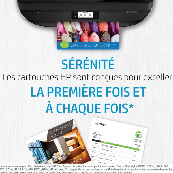 Cartouche d'Encre HP 62XL Noire grande capacité Authentique (C2P05AE)