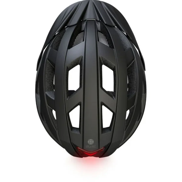 Casque de protection avec éclairage arrière LED - Taille L - Noir