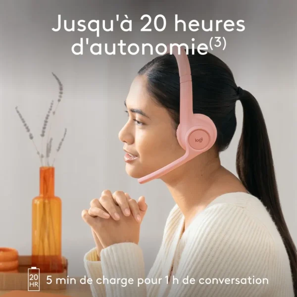 Casque PC sans fil Bluetooth Zone 300 - Rose