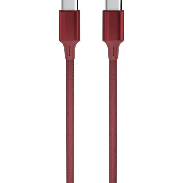 Câble de charge USB C/USB C 2m - Rouge