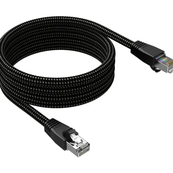 Câble Ethernet 5M Droit CAT8 noir