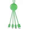 Câble Micro USB/USB C/Lightning/USB - Vert