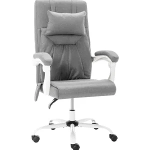 Chaise de bureau de massage Gris Tissu