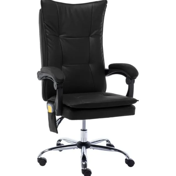 Chaise de bureau de massage Noir Similicuir