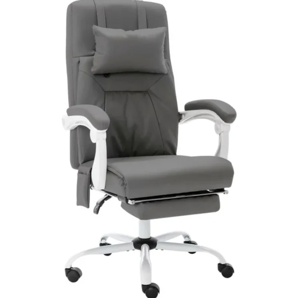 Chaise de bureau de massage Gris Similicuir