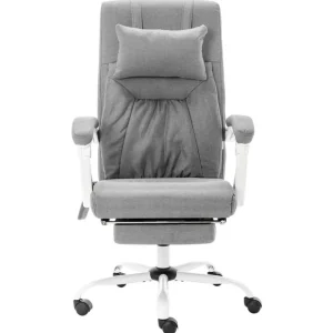 Chaise de bureau de massage Gris Tissu