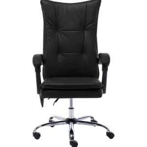 Chaise de bureau de massage Noir Similicuir