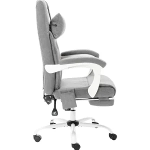 Chaise de bureau de massage Gris Tissu
