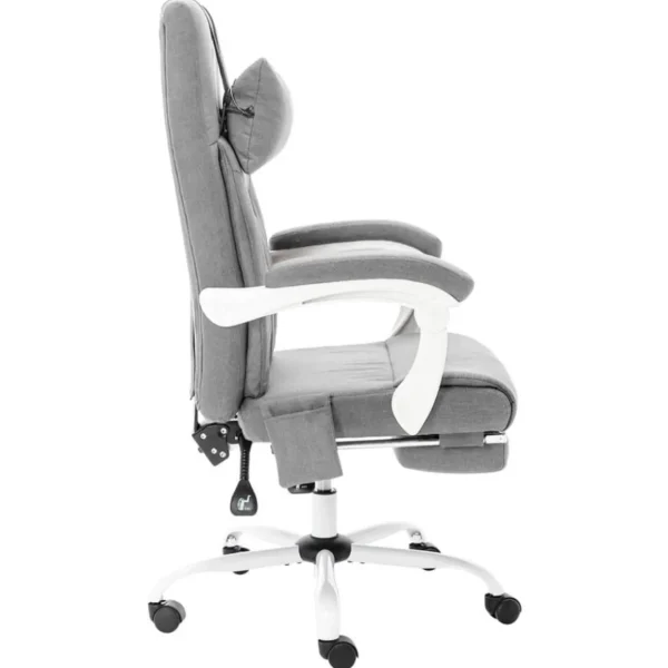 Chaise de bureau de massage Gris Tissu