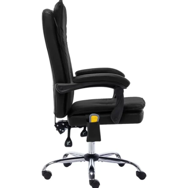 Chaise de bureau de massage Noir Similicuir