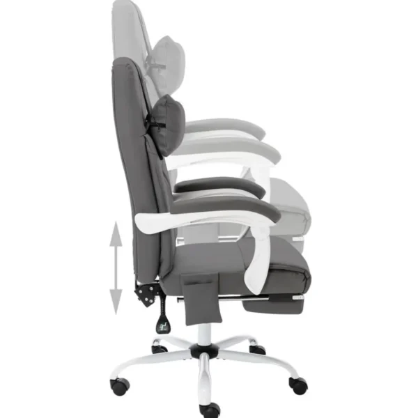 Chaise de bureau de massage Gris Similicuir
