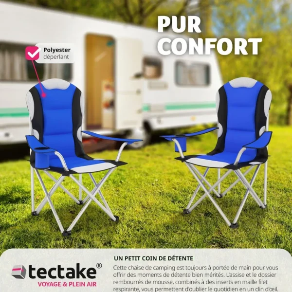 Chaise pliante avec rembourrage