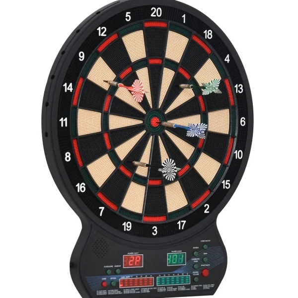 Cible jeu de fléchettes électronique 27 jeux principaux jusqu'à 8 joueurs affichage LED noir