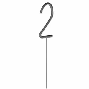 Cierge Magique Chiffre 2 15cm Argent