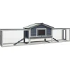 Clapier Gris 310x70x87 cm Pin massif et sapin