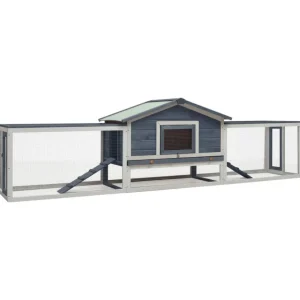 Clapier Gris 310x70x87 cm Pin massif et sapin