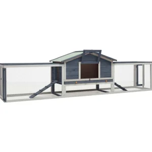 Clapier Gris 310x70x87 cm Pin massif et sapin